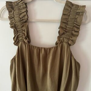 Beautiful Cotton Dress in Olive Green